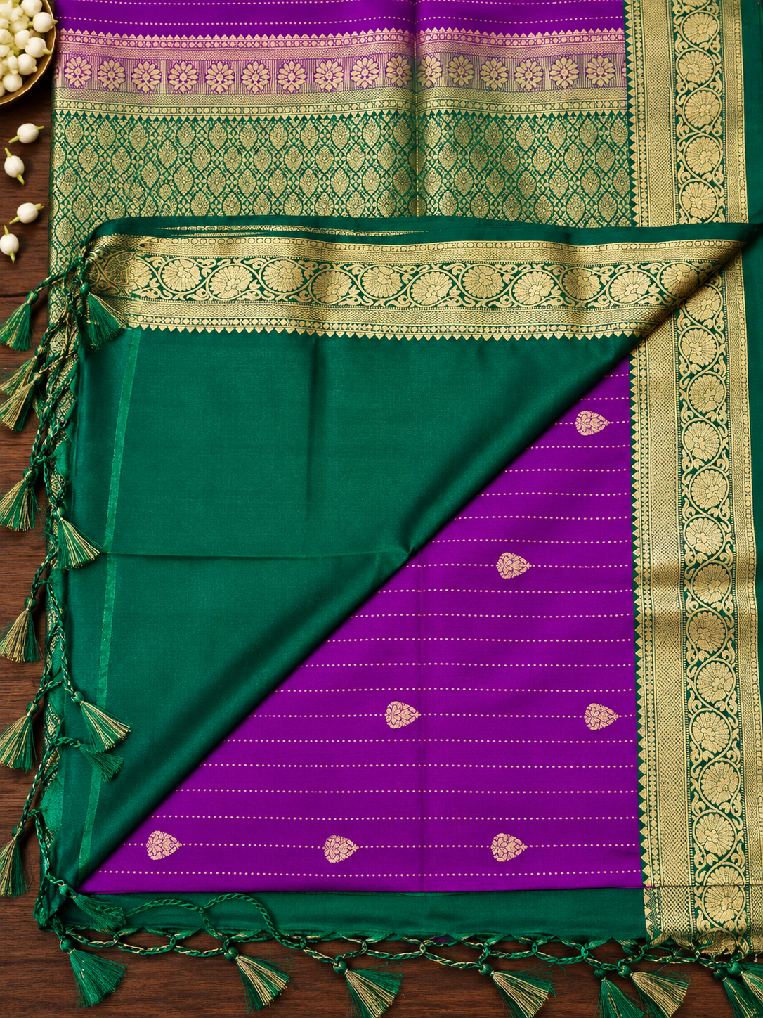 Magenta Butter Silk Saree