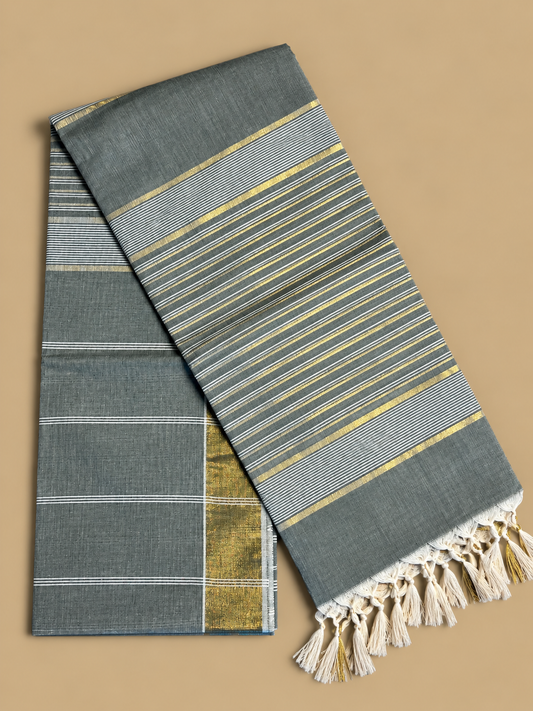 Dark Grey Everyday Weaves Saree
