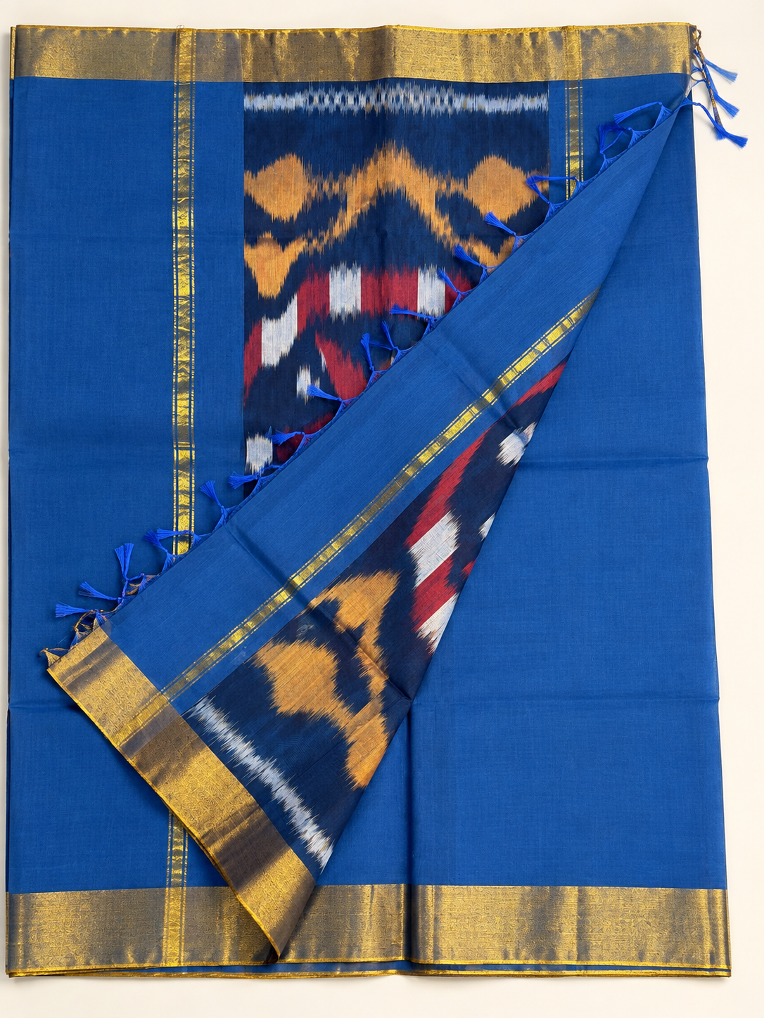 Ink Blue Pocham Palli Saree