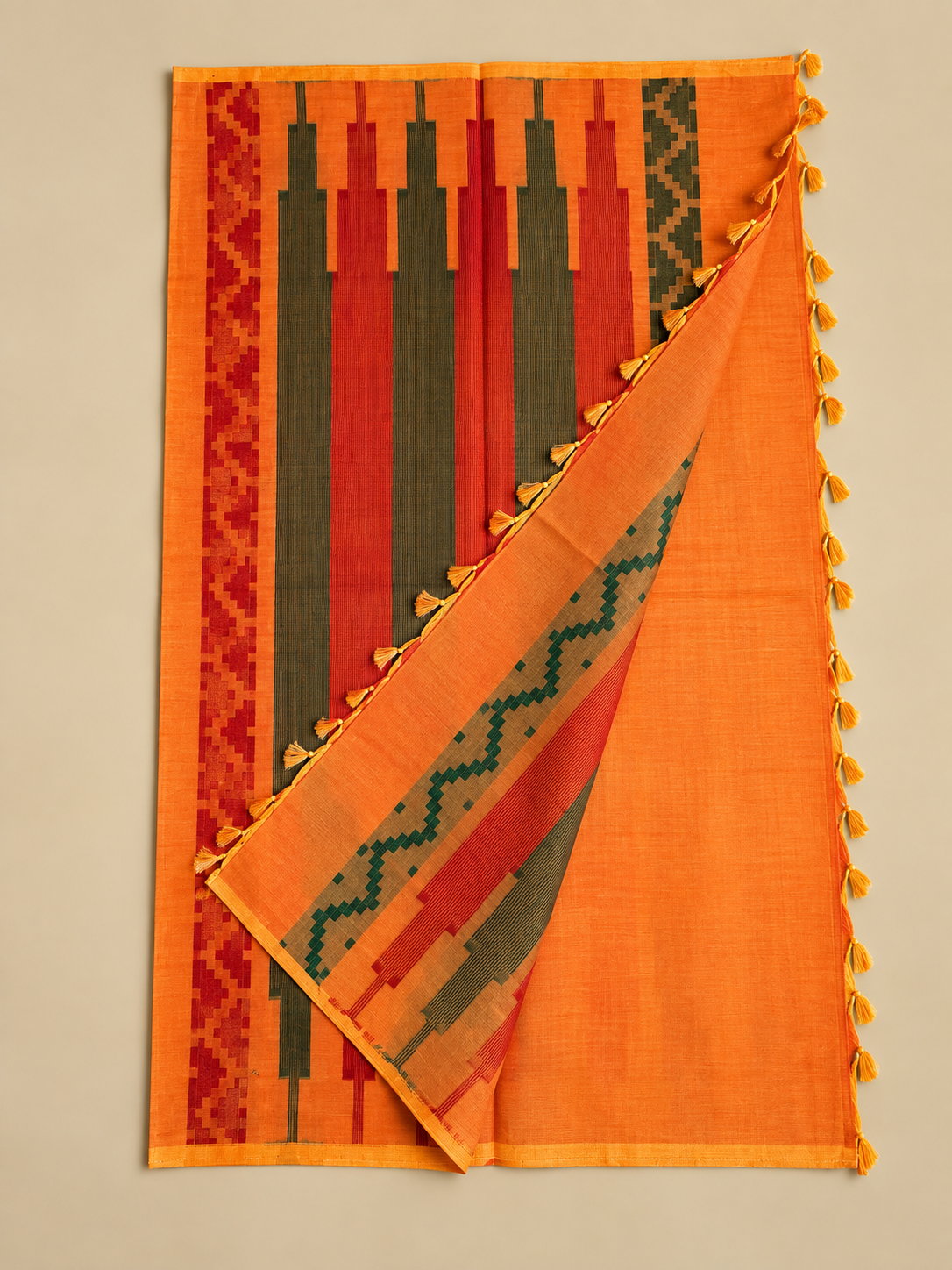 Tangerine Everyday Weaves Saree