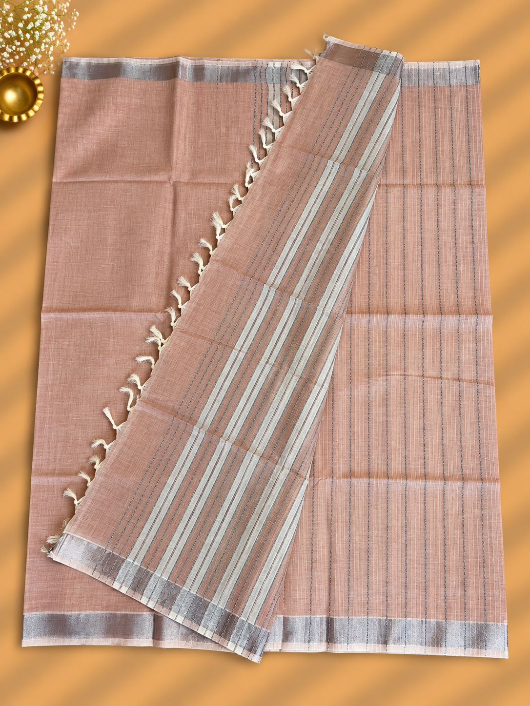 Apricot Everyday Weaves Saree