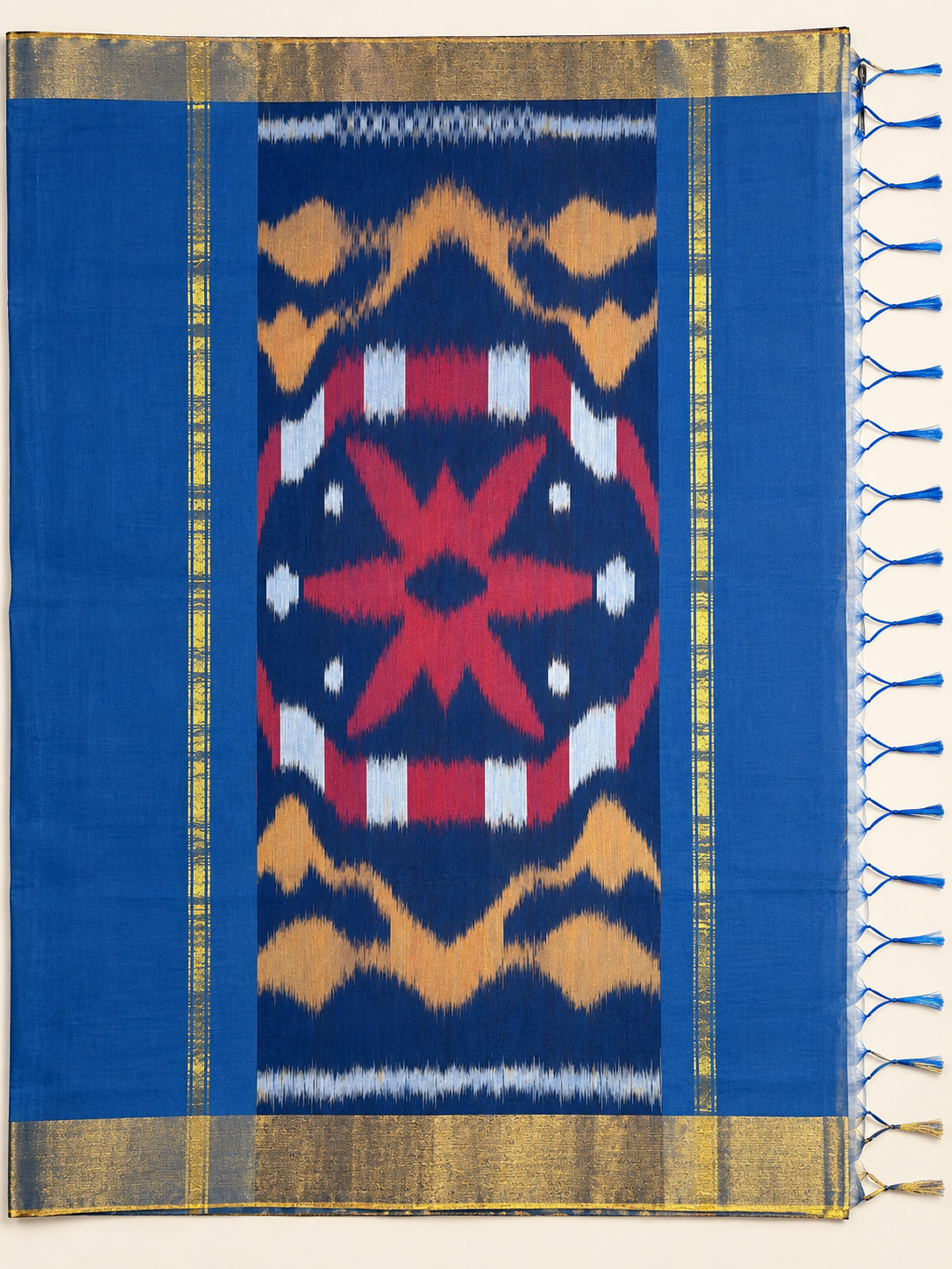 Ink Blue Pocham Palli Saree