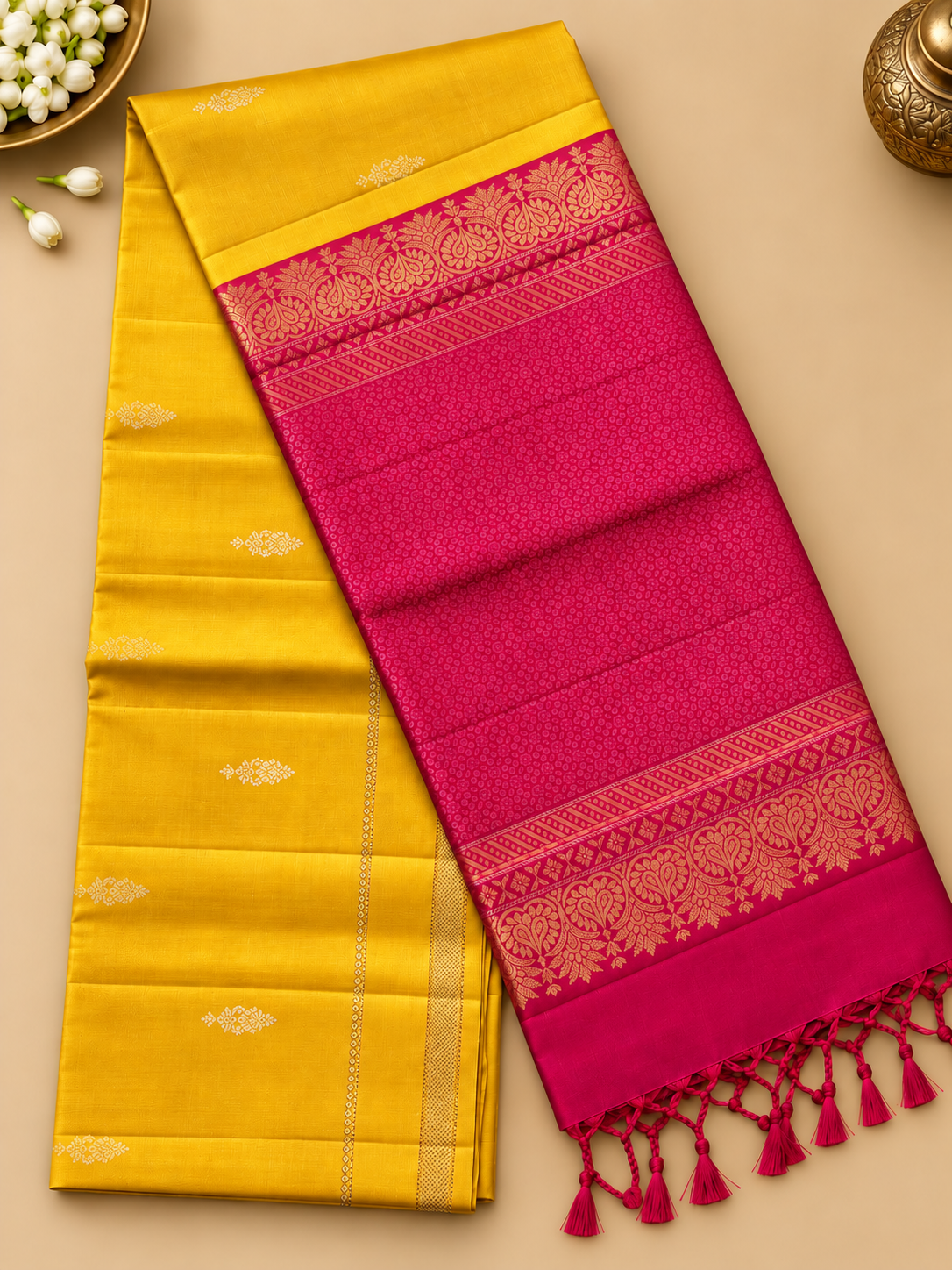 Honey Gold Pure Silk Saree