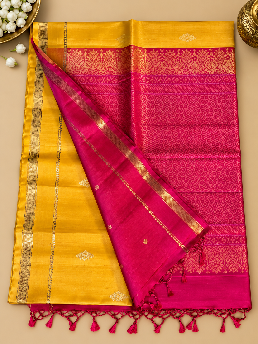 Honey Gold Pure Silk Saree