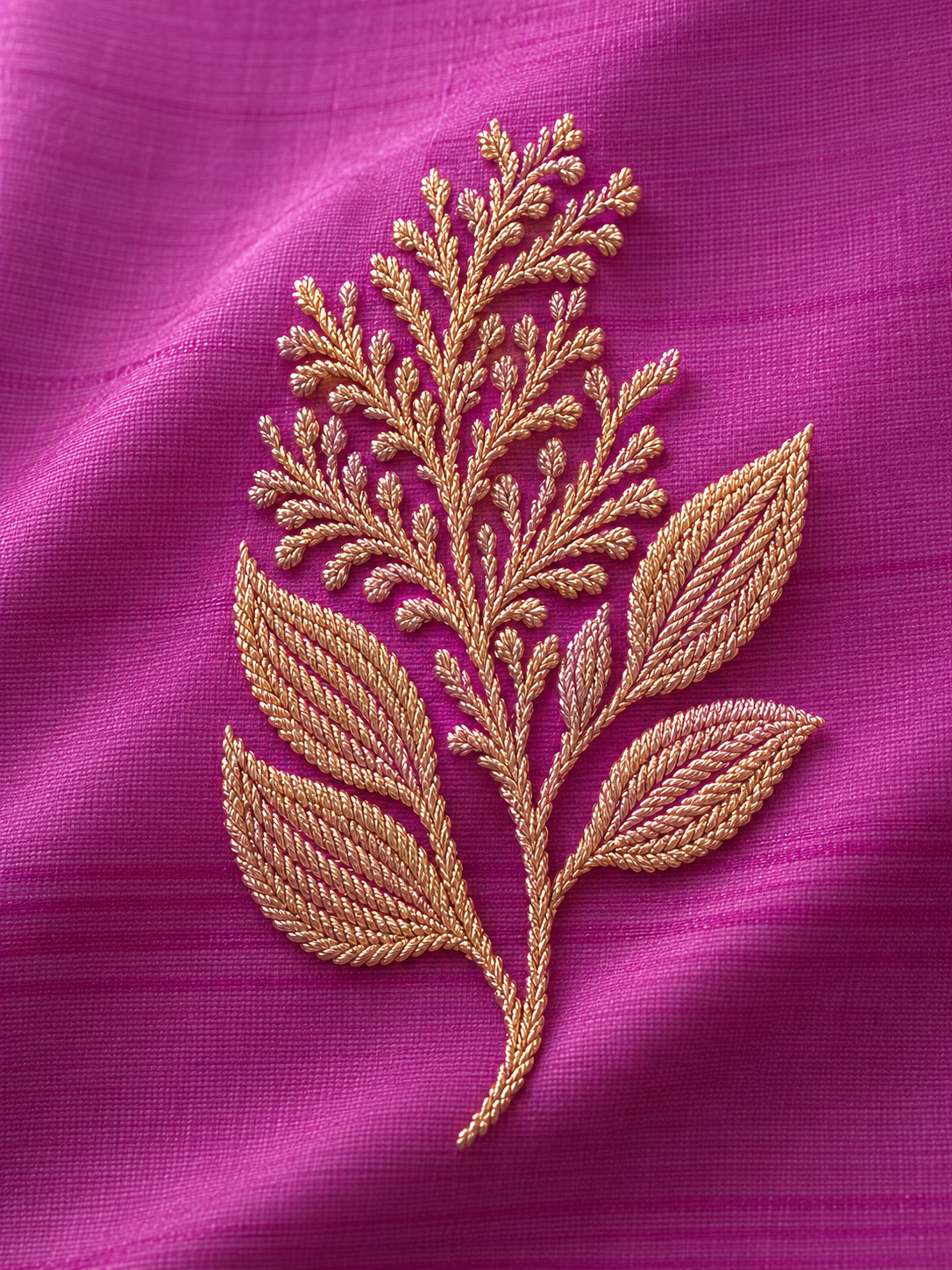 Lotus Pink Pure Silk Saree